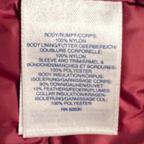 LANDS' END women's burgundy down-filled full-zip snow jacket (M) - Picture 7 of 8